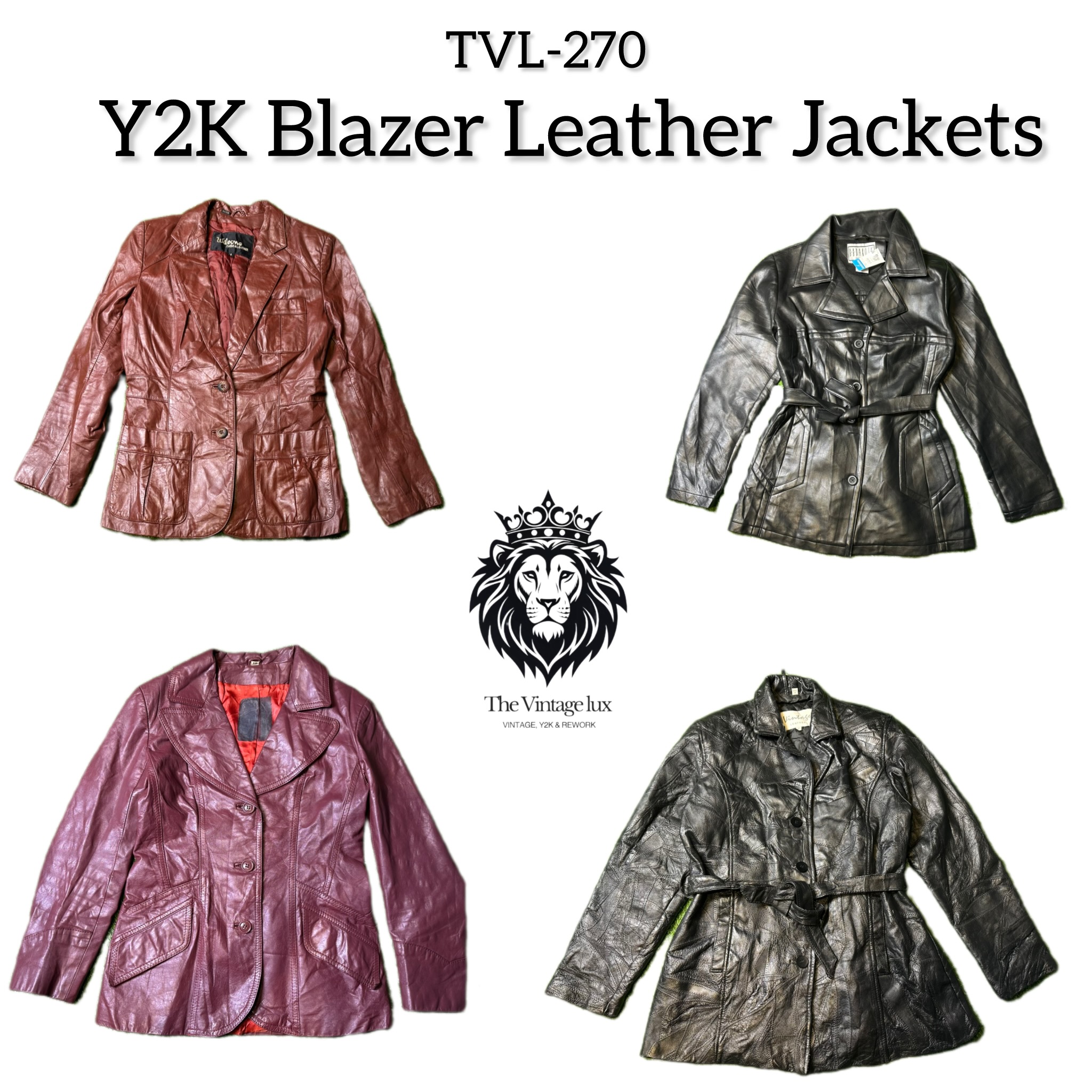 Y2K Blazer Style Leather Jackets (TVL-270)