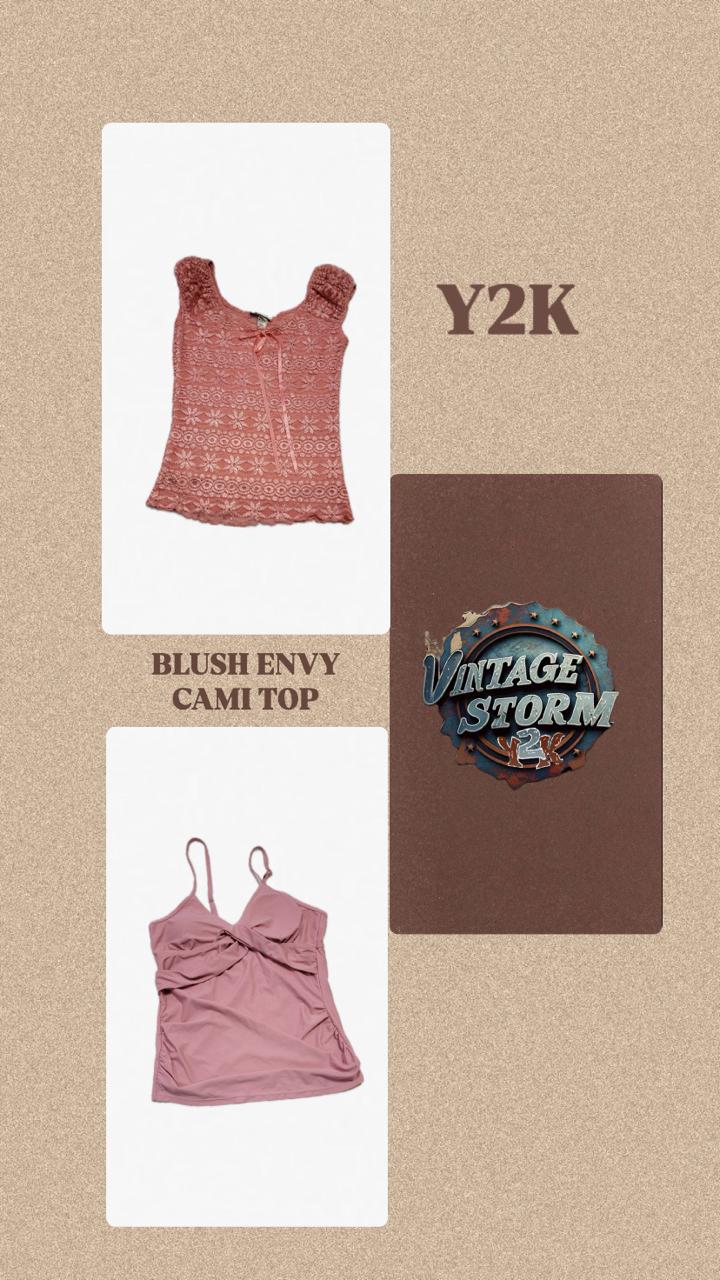 Y2K Blush Envy Cami Tops