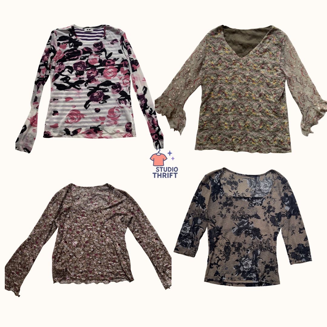 Whispered Desire Y2K Mesh Tops(MTO-001)