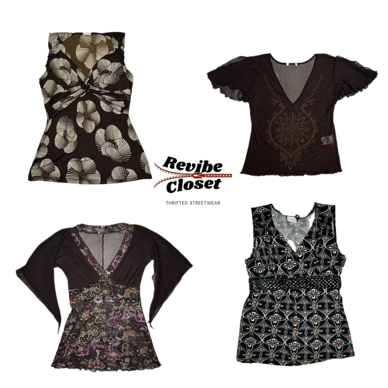 Y2K Dark & Moody Girl Grunge Tops RC_014