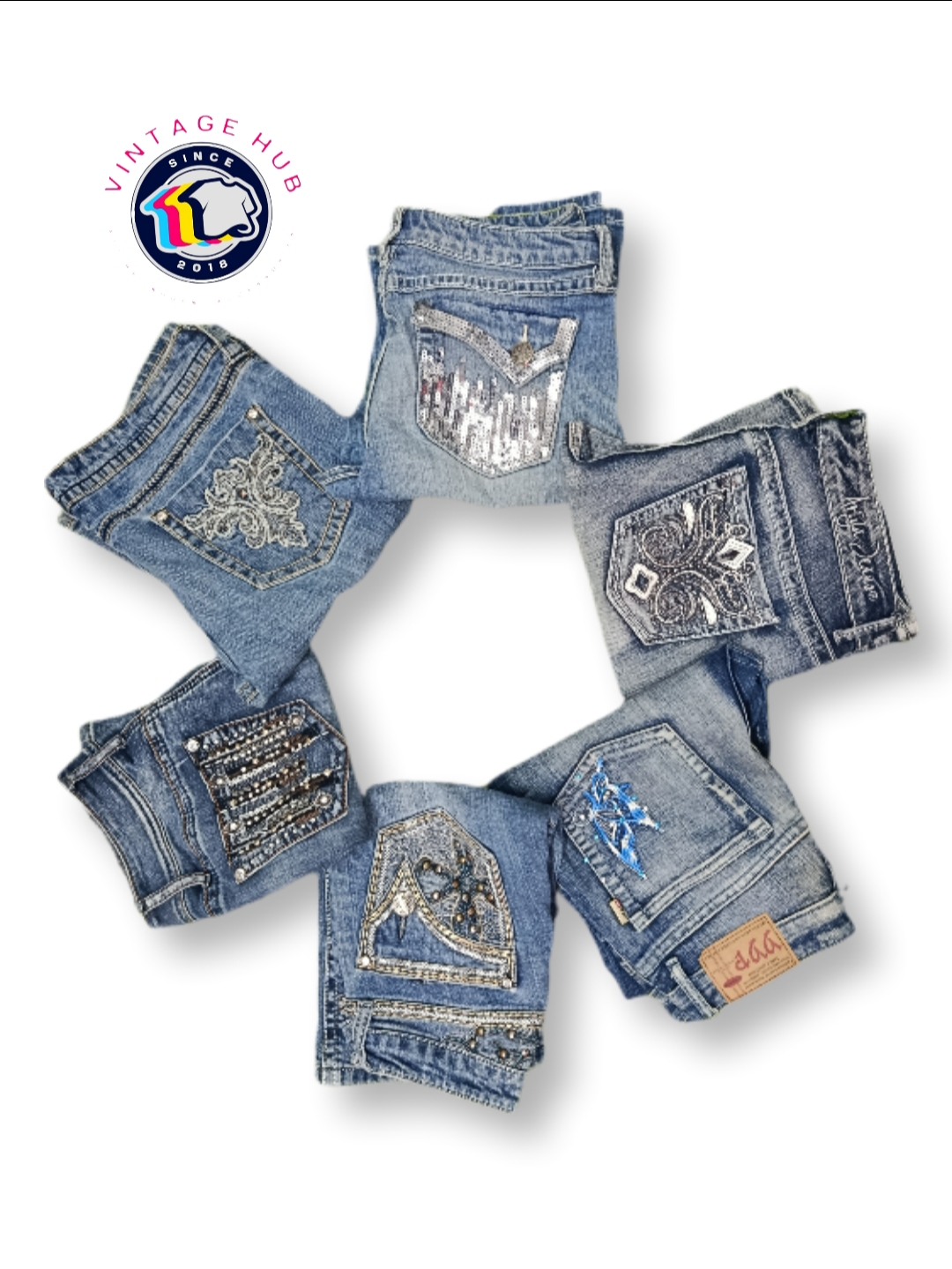 Jeans brodés - CX Selected