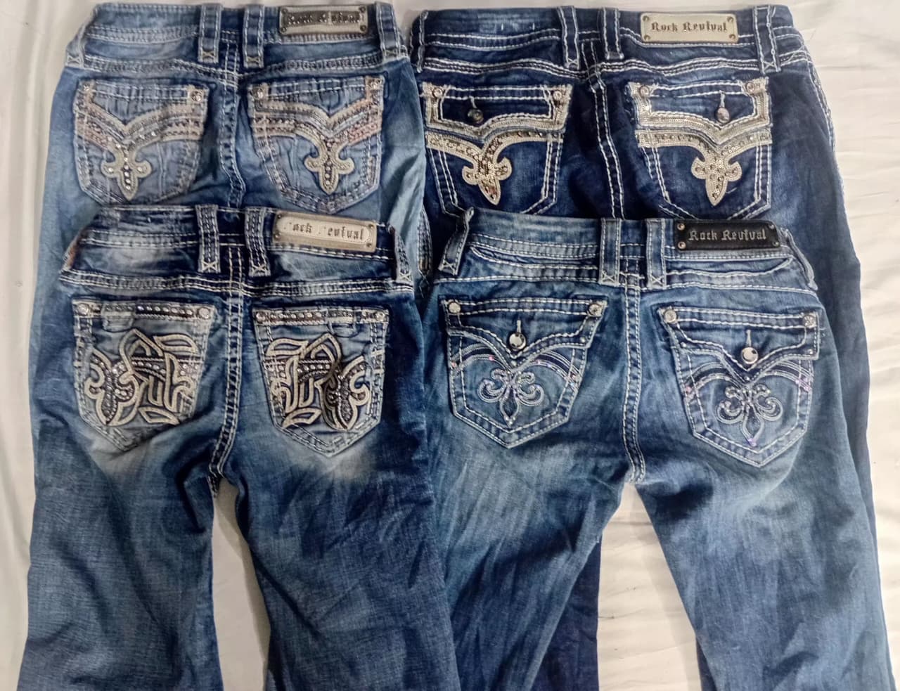 CR5942 Rock Revival Flare Jeans