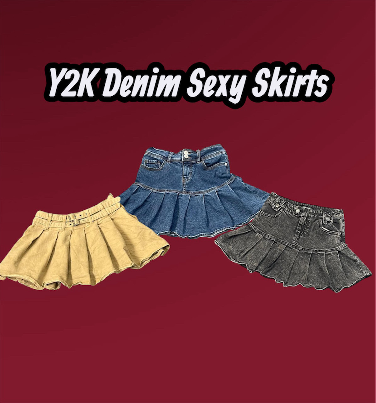 Y2K Denim Sexy Skirts - (19/01)