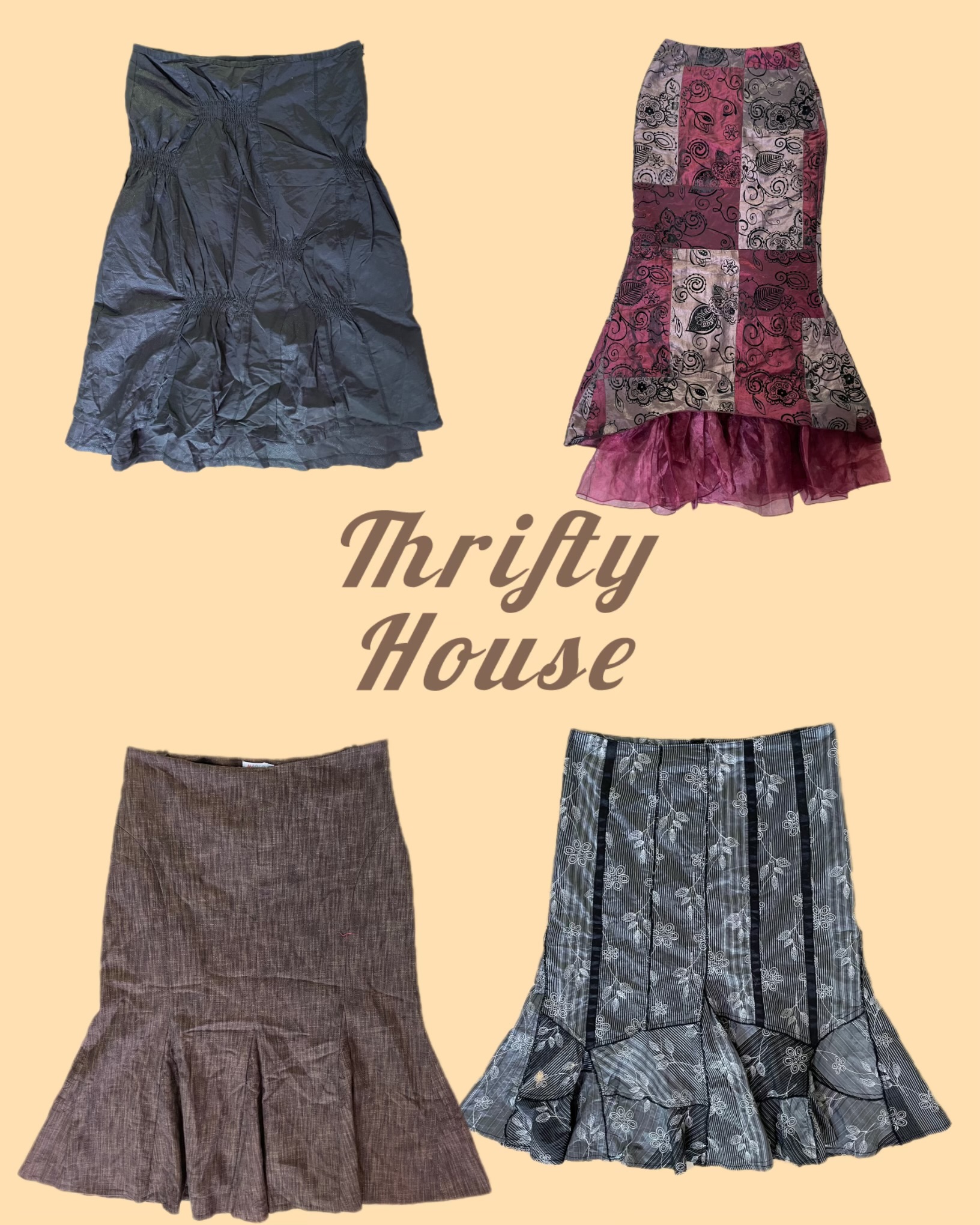 Boho Flair Y2k Maxi Skirts(TH/128)