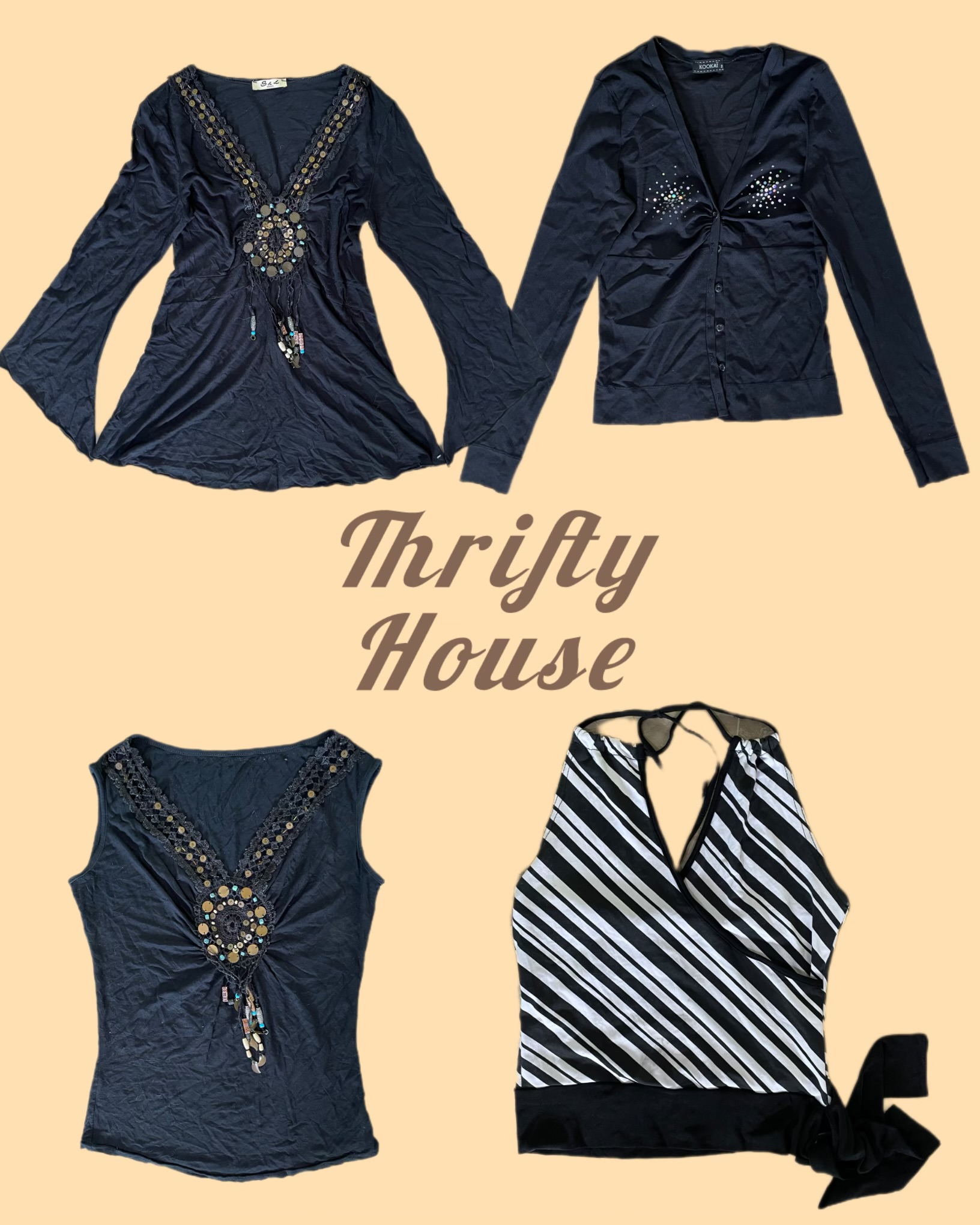 Trendy Casual Black Y2k Tops(TH/129)