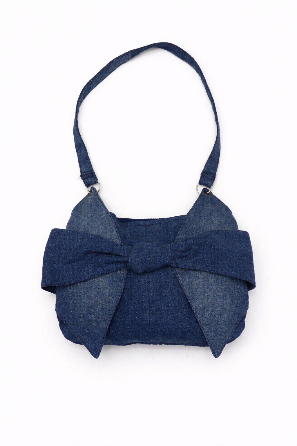 CR1131 Upcycled Denim Bow Shoulder Bag
