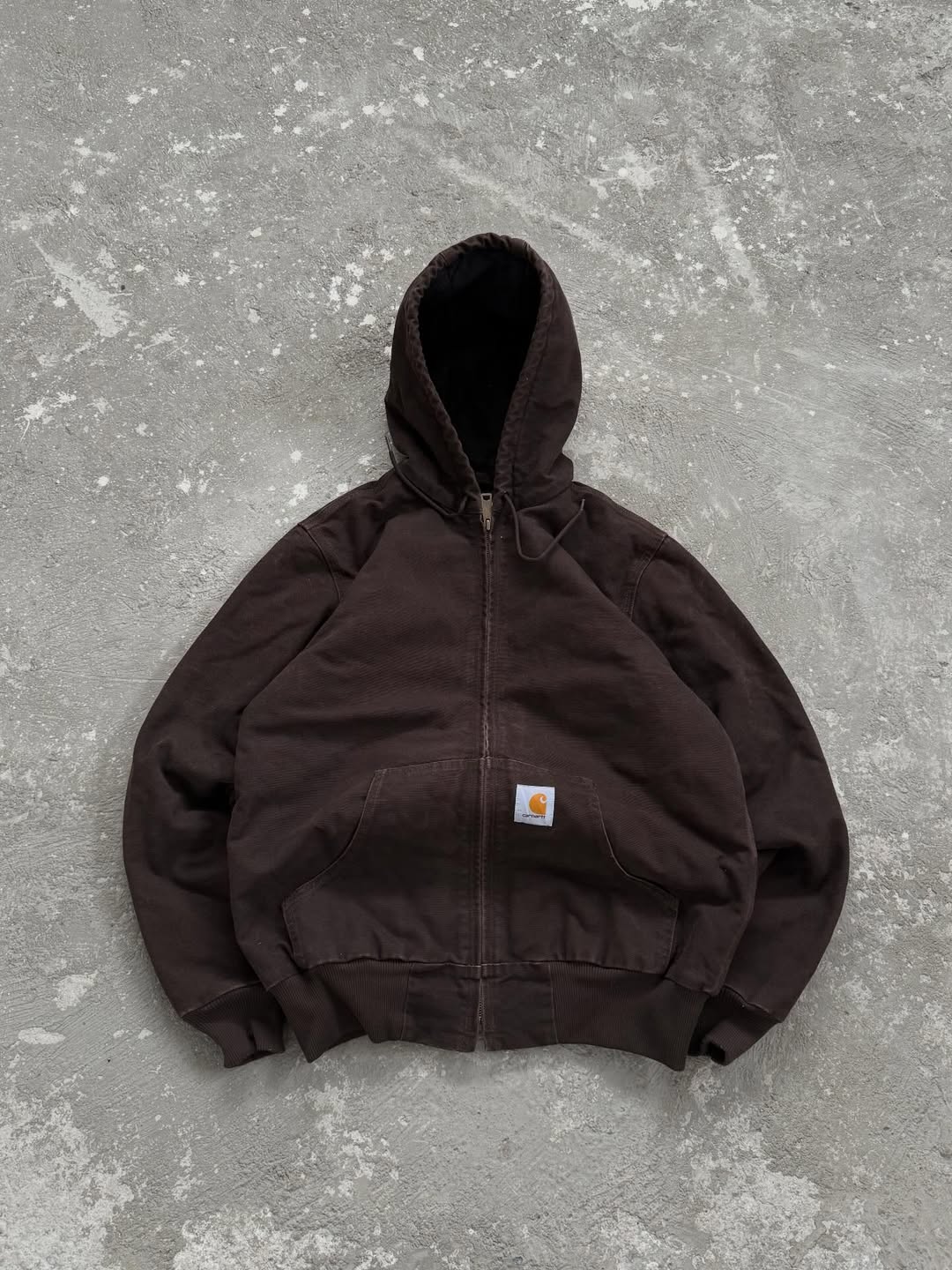 Carhartt rework style brown hooded jackets
