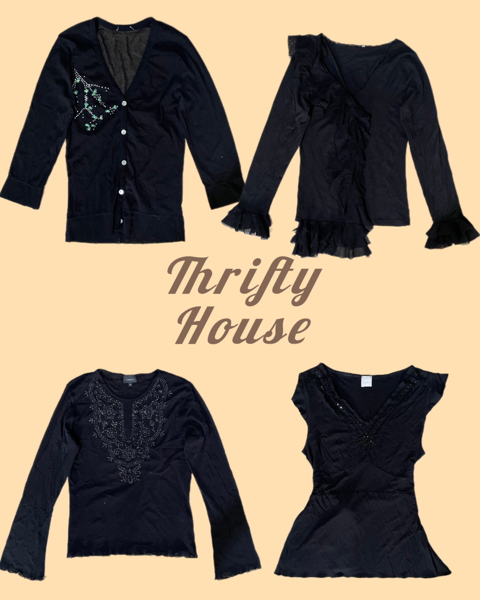 Black Chic Y2k Tops(TH/134)