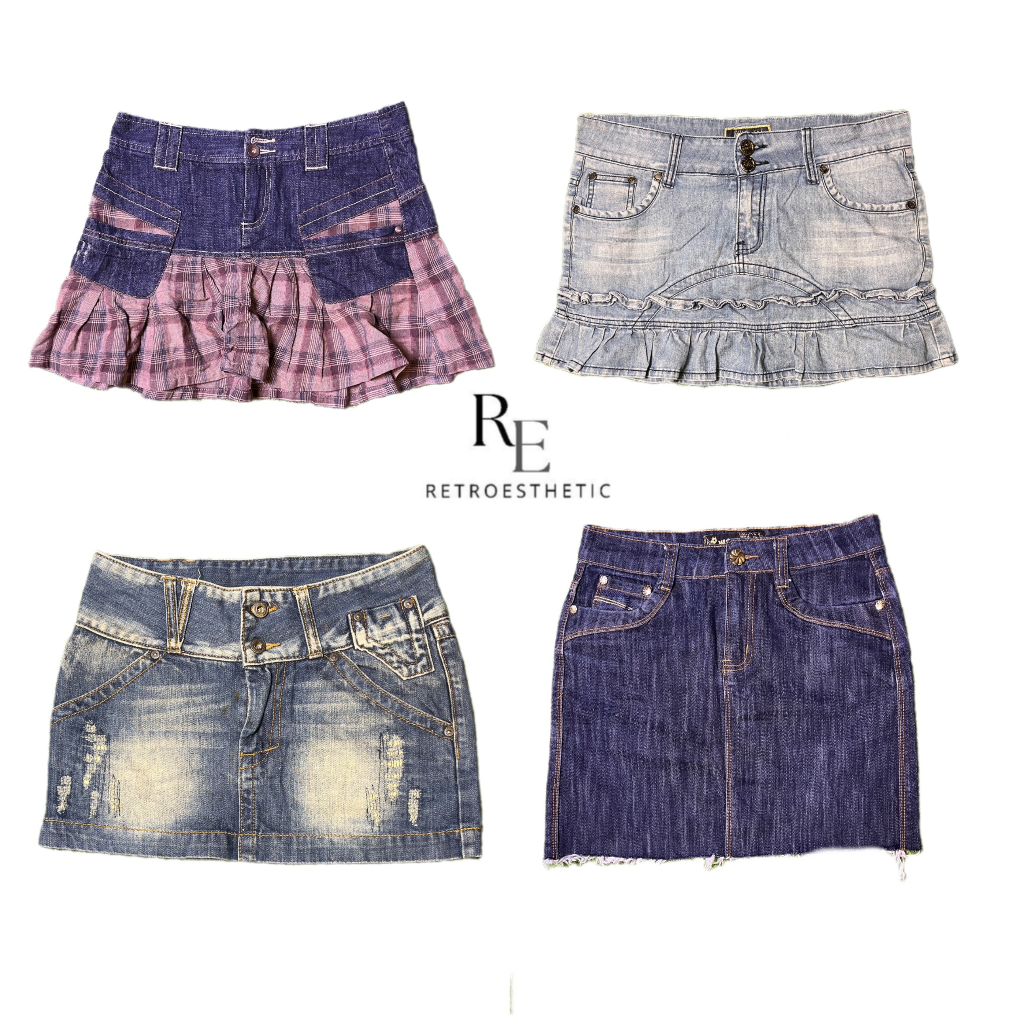 Y2K NYC IT Girl Denim Mini Skirts RE-2740