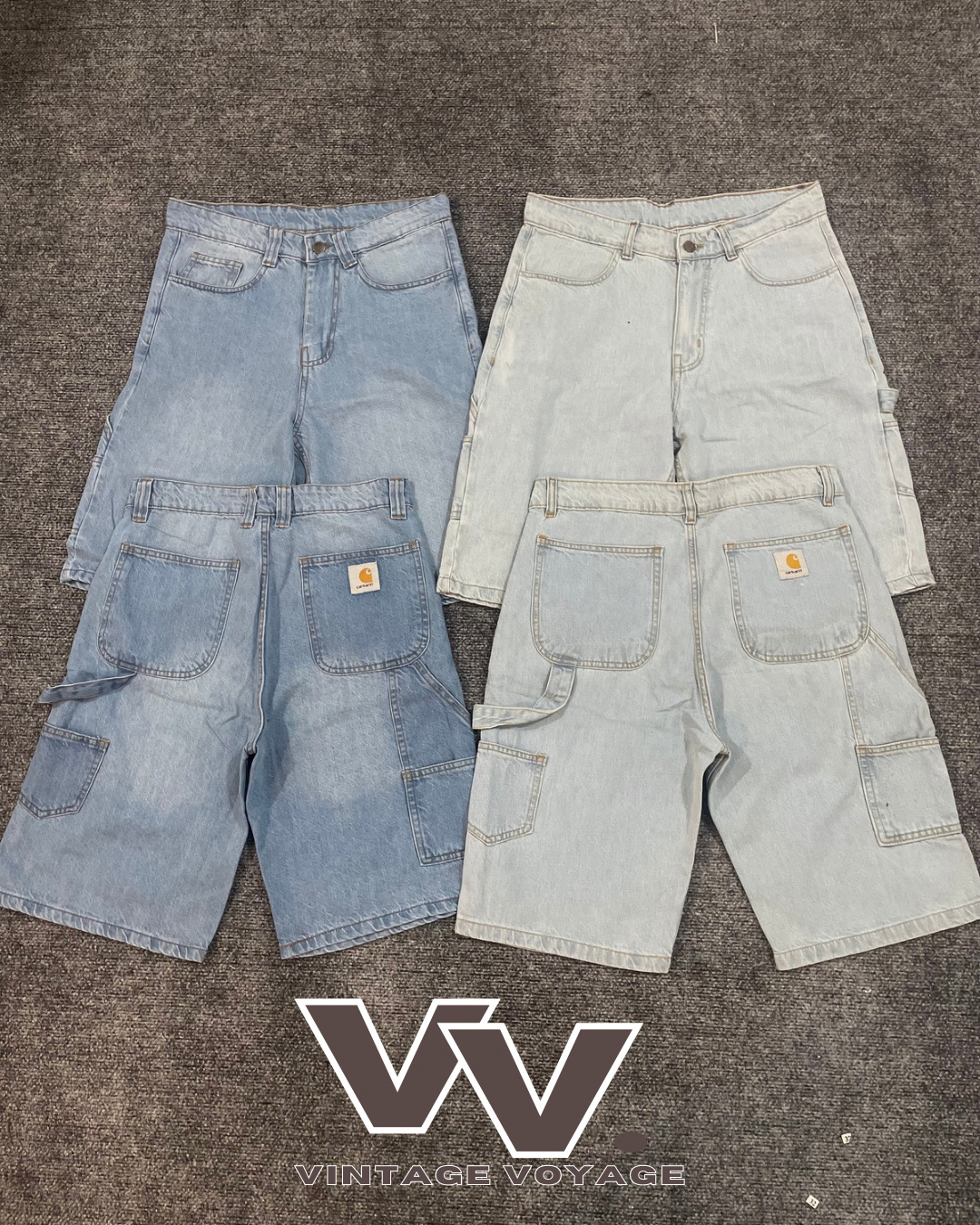 Carhartt überarbeitete stile Denim-Shorts #20126