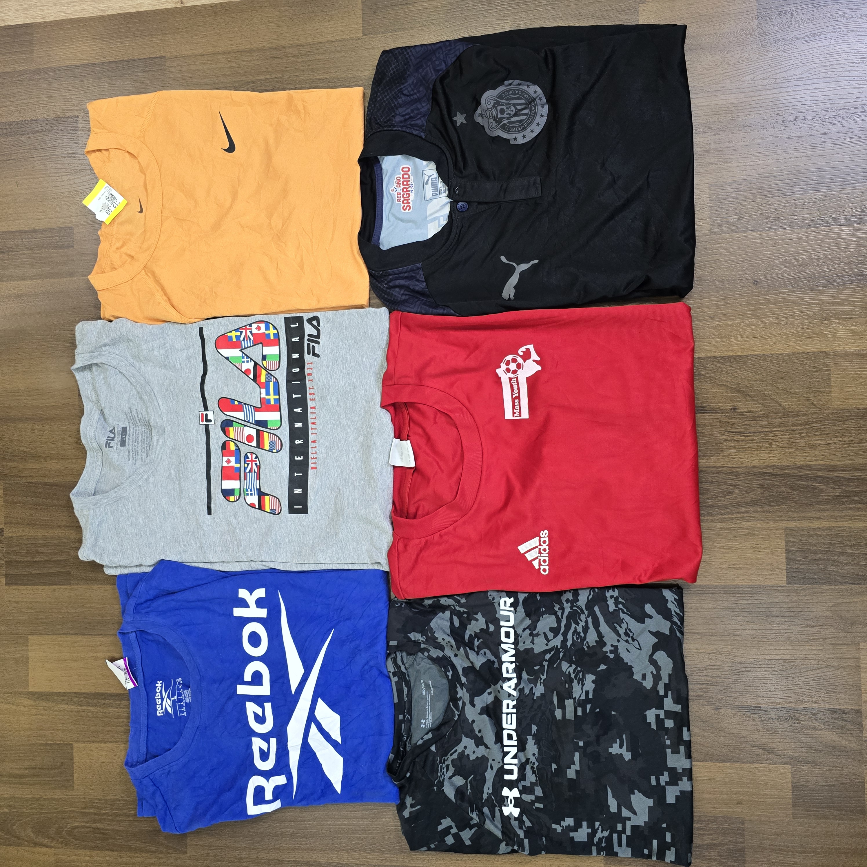 AVG-0163 Mix Branded T-Shirts | Nike | Adidas | Under Armour | Reebok | Fila | Puma