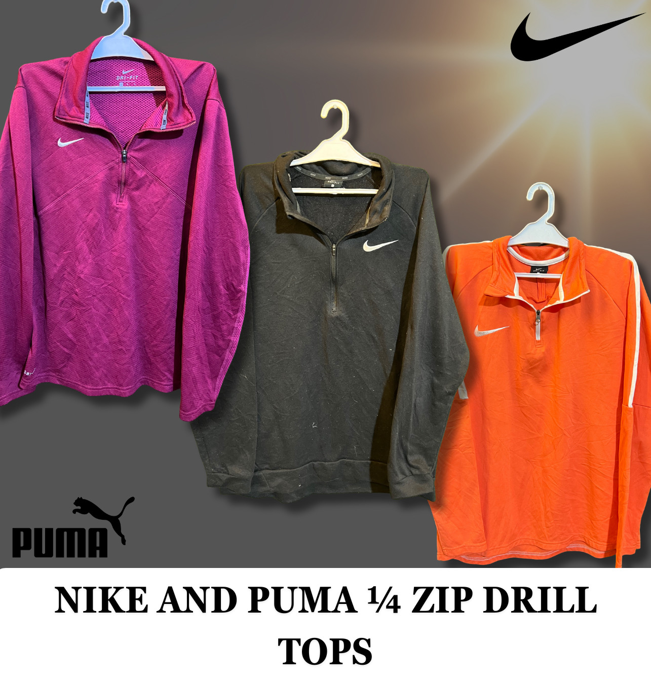 Nike und Puma 1/4 Zip Drill Tops