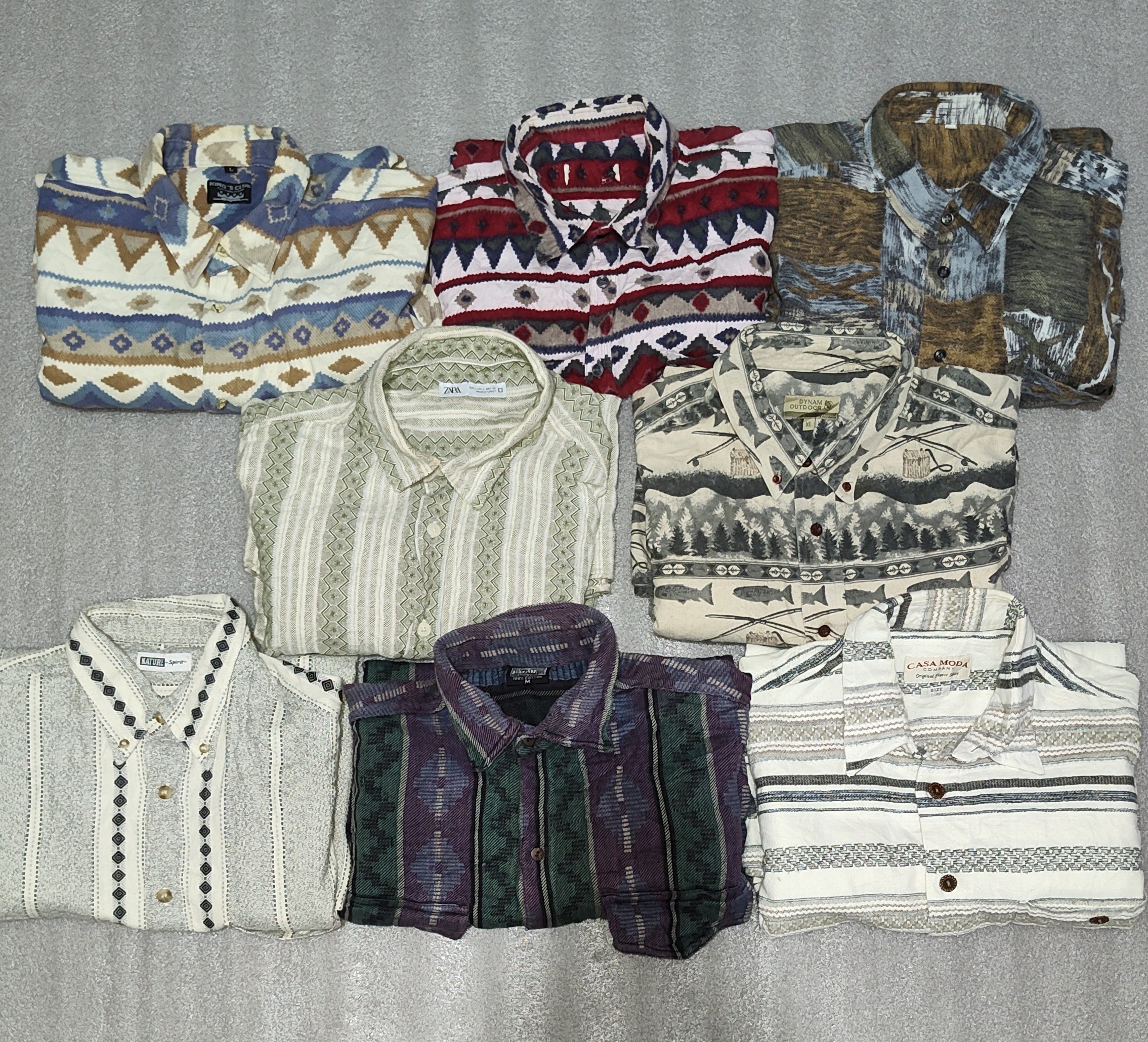 Crazy pattern flannel shirts