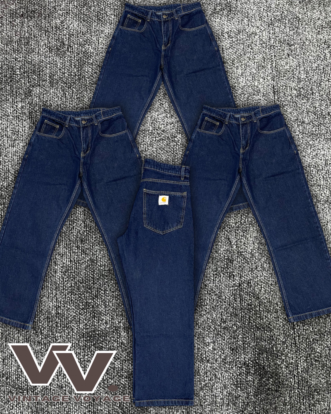 Carhartt reworked style dark denim pants #20126