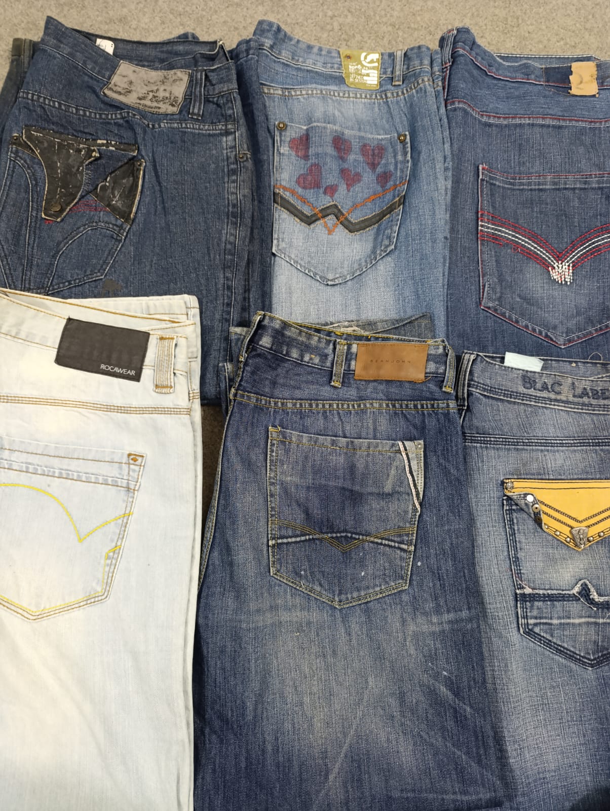 HD1317 Men Oversized Baggy Jeans