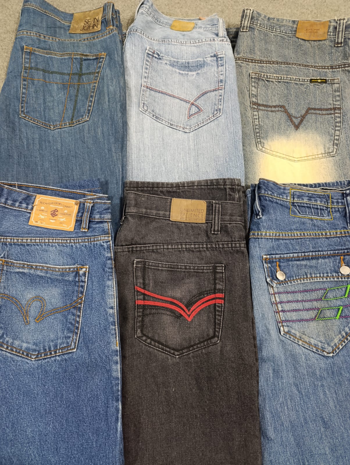 HD1315 Men Baggy Designer Jeans