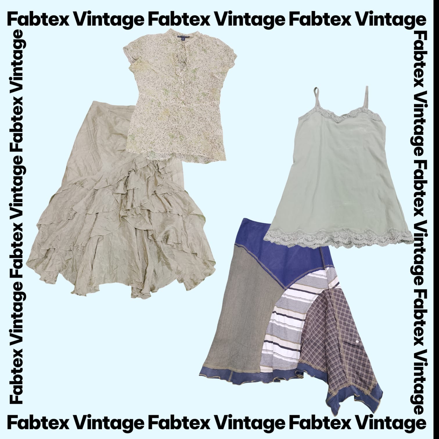 Quantité (FV-889) Ensemble Jupe et Top Boho Été | Vêtements de Festival Indie Hippie