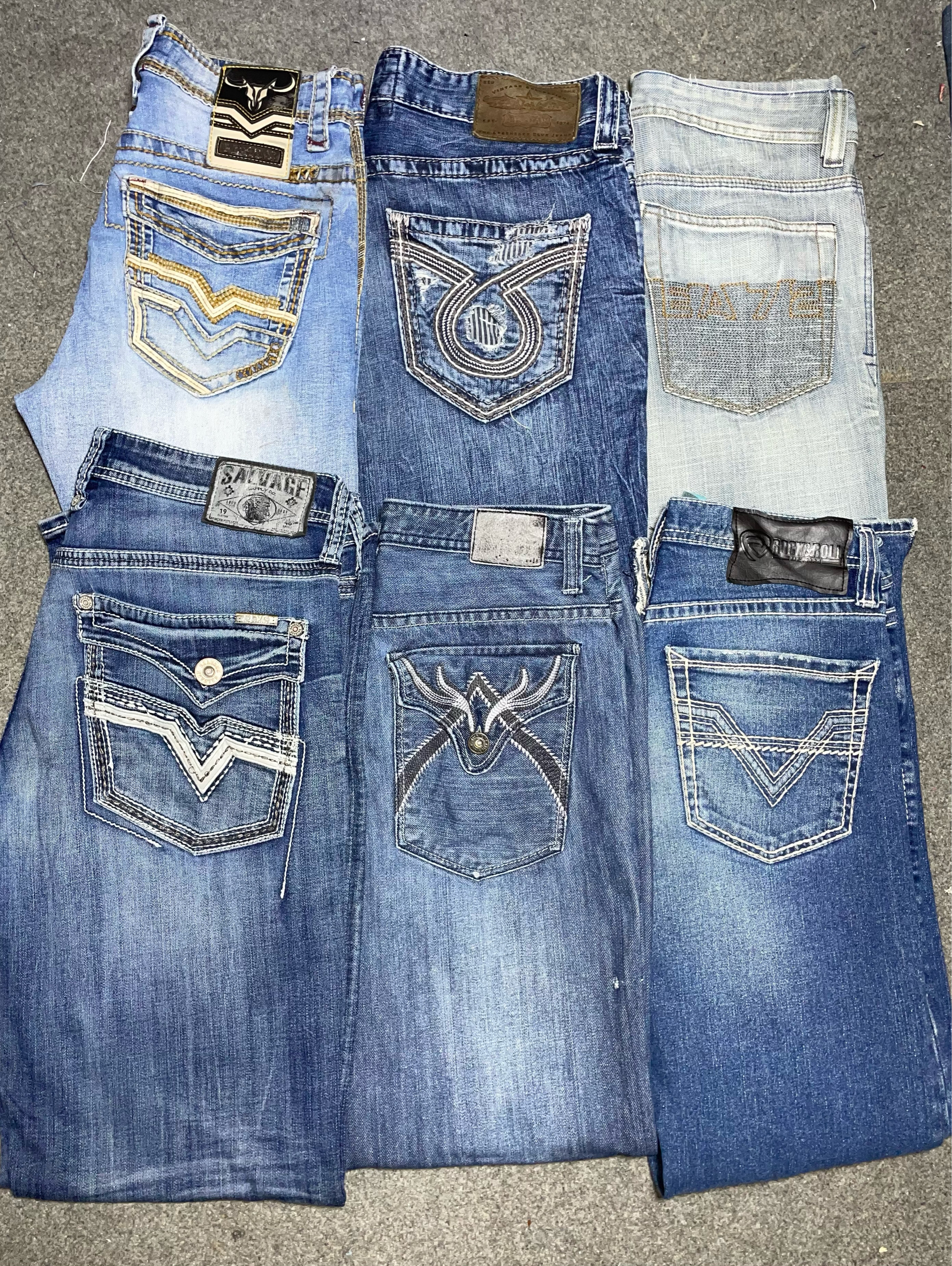 Y2K Men’s Straight embroidered jeans