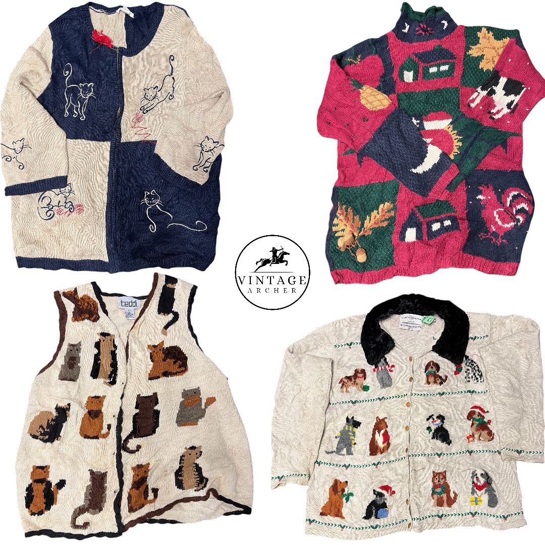 Pulls rétro Y2K Cardigans et Cardigans Édition Unique 10 Pcs (S-4)