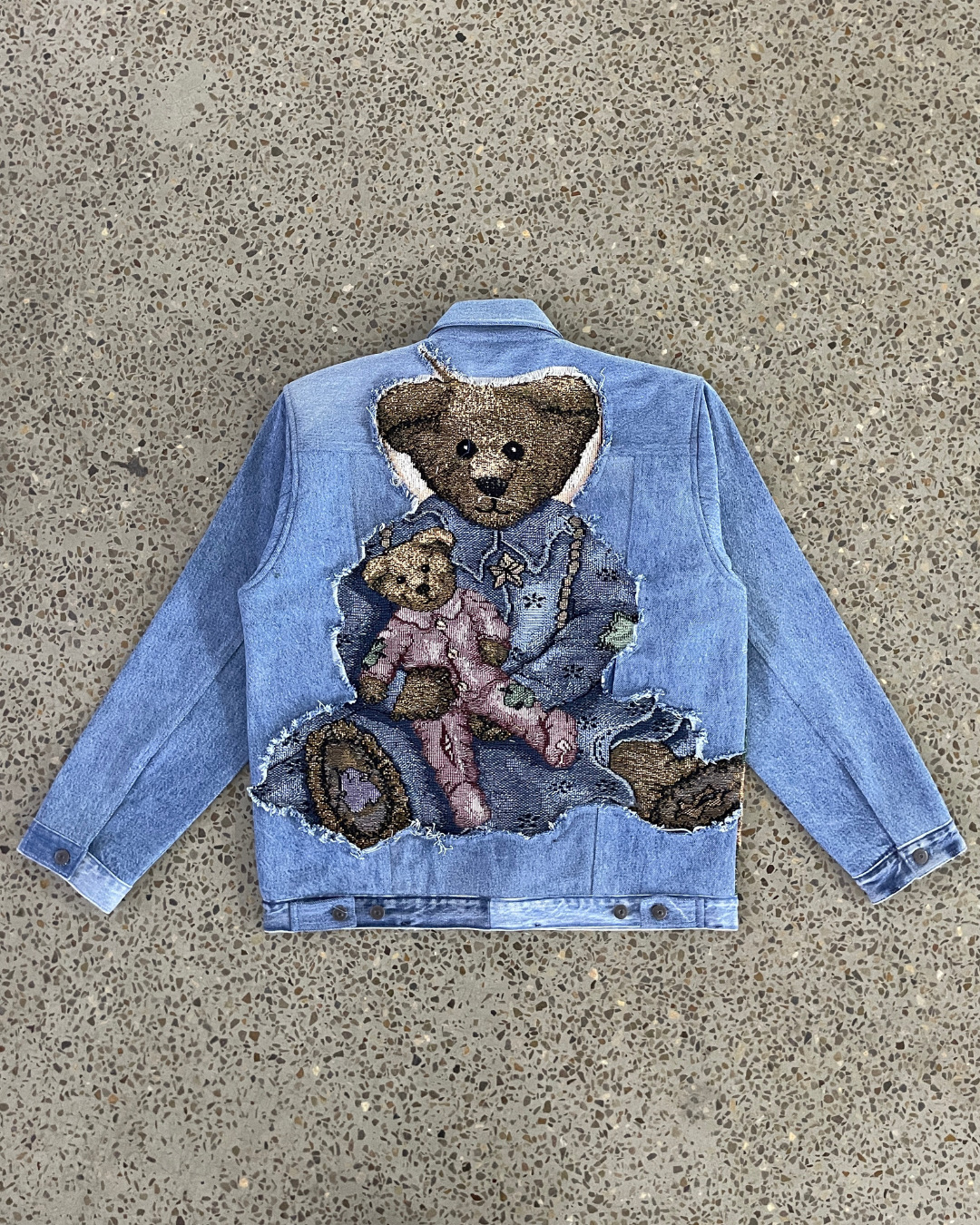 アップサイクルタペストリーモチーフデニムジャケット