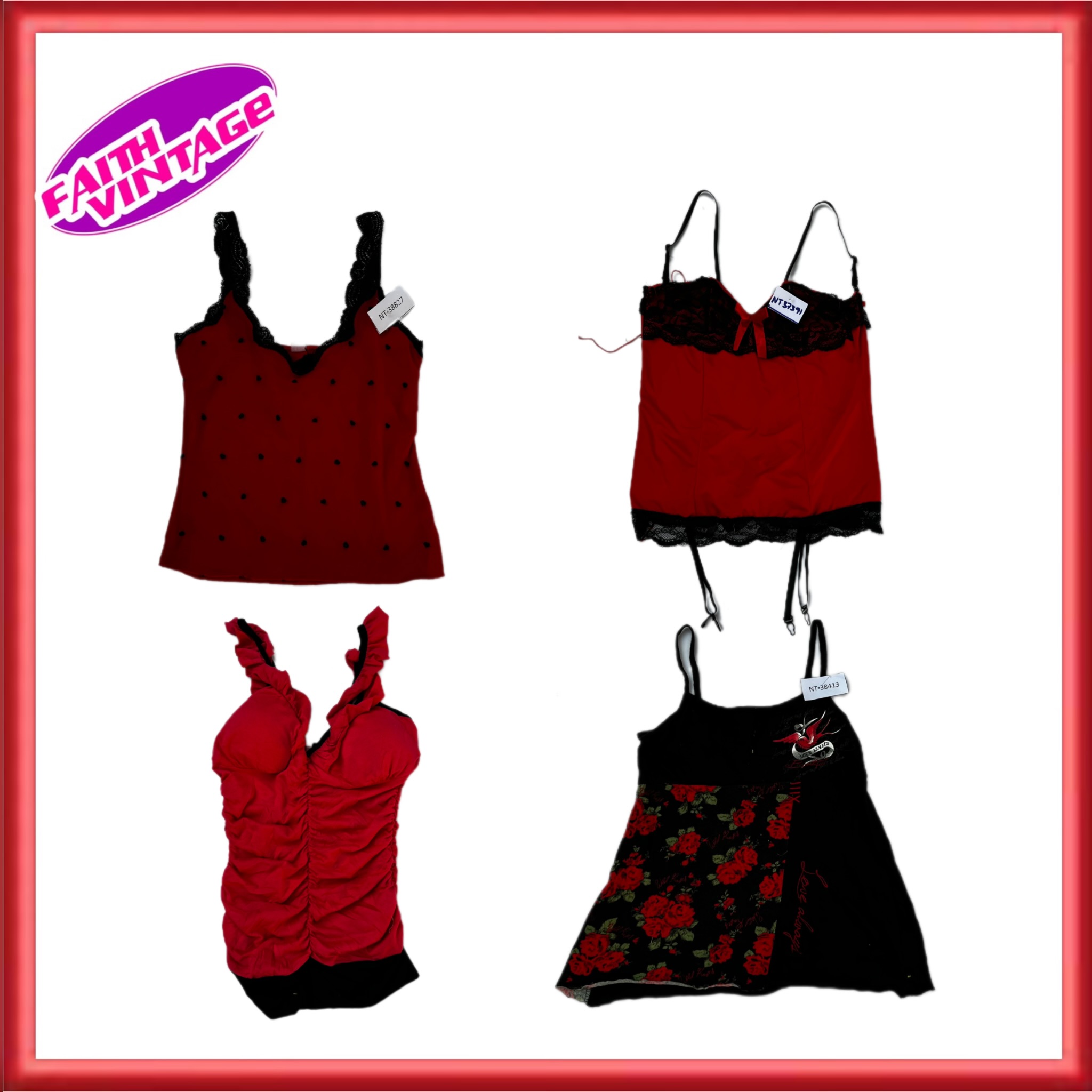 Eva Red Mix Top and Dress (FV-401)