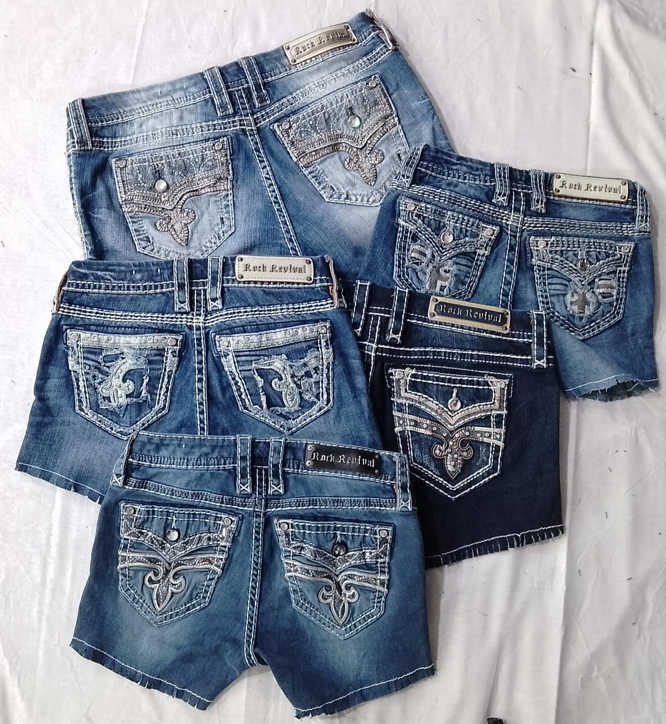 CR5961 Upcycled Rock Revival Shorts