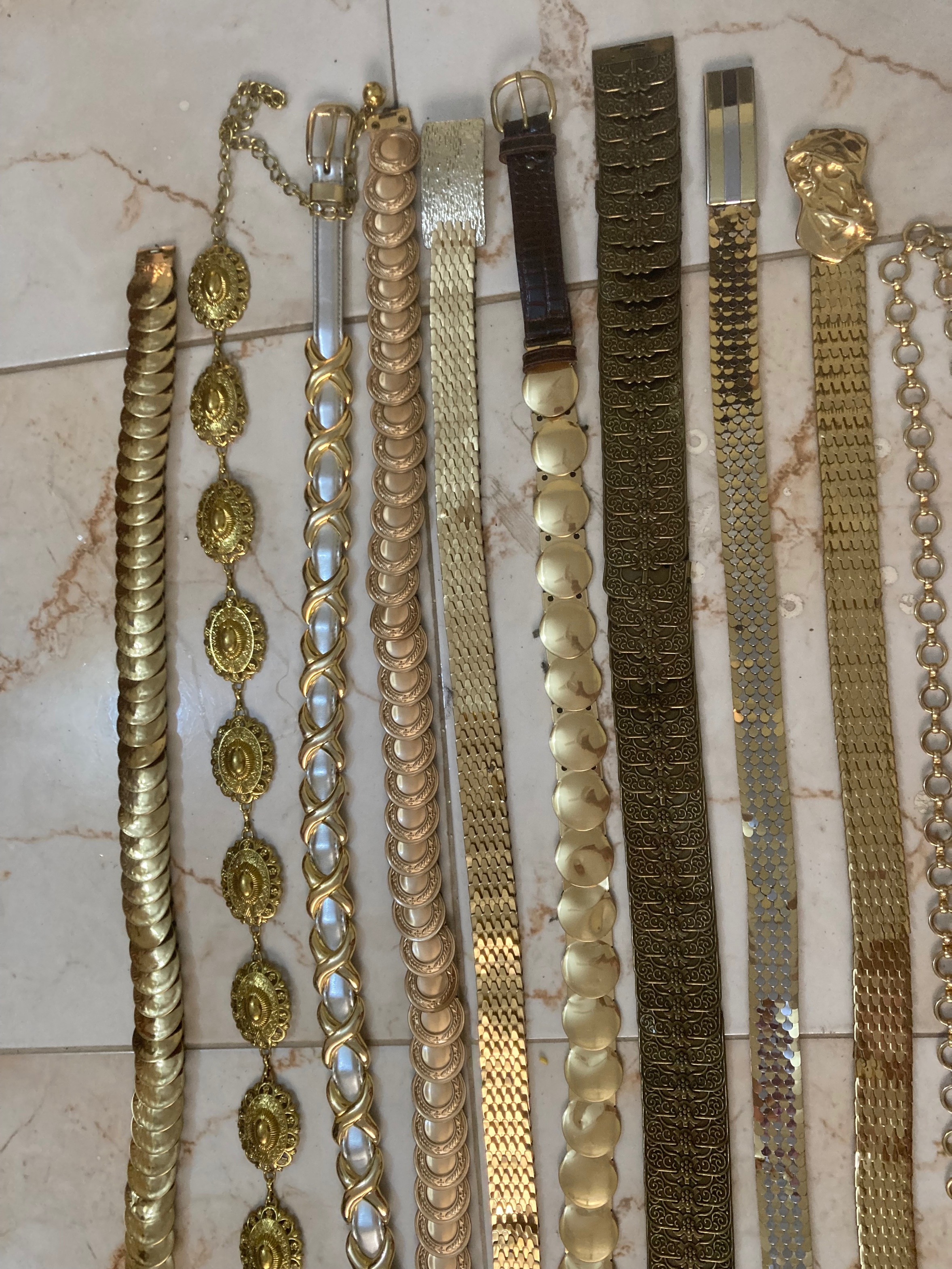 y2k Golden Chain belts