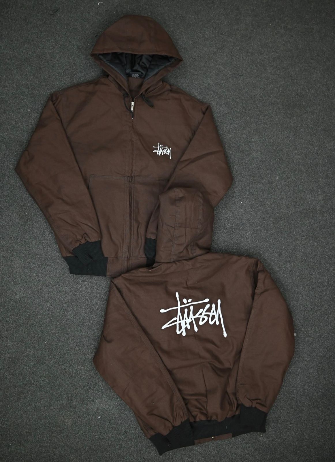 Veste à capuche style Rework Stussy