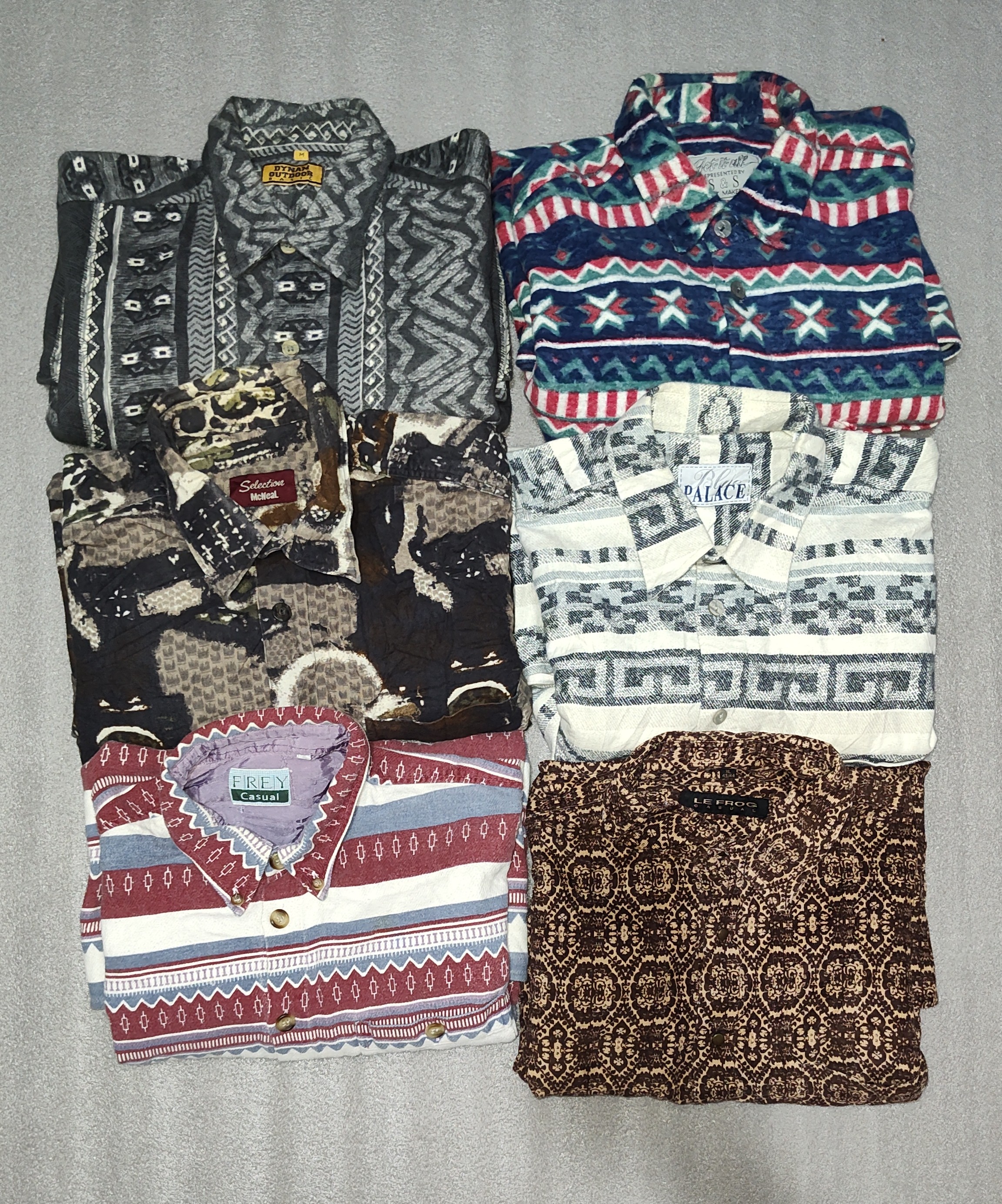 Crazy pattern flannel shirts