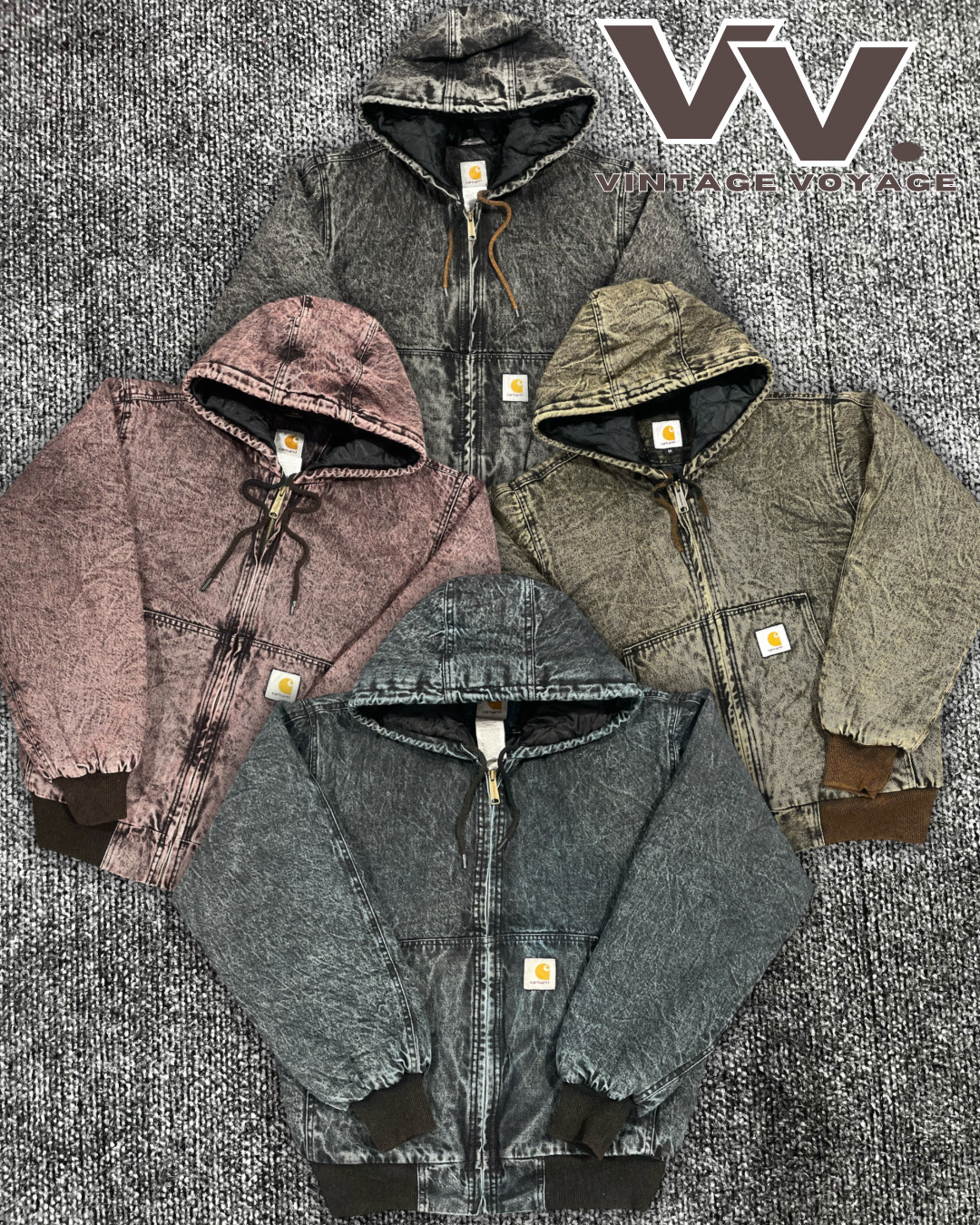 Veste active à délavage acide de style retravaillé Carhartt #21126