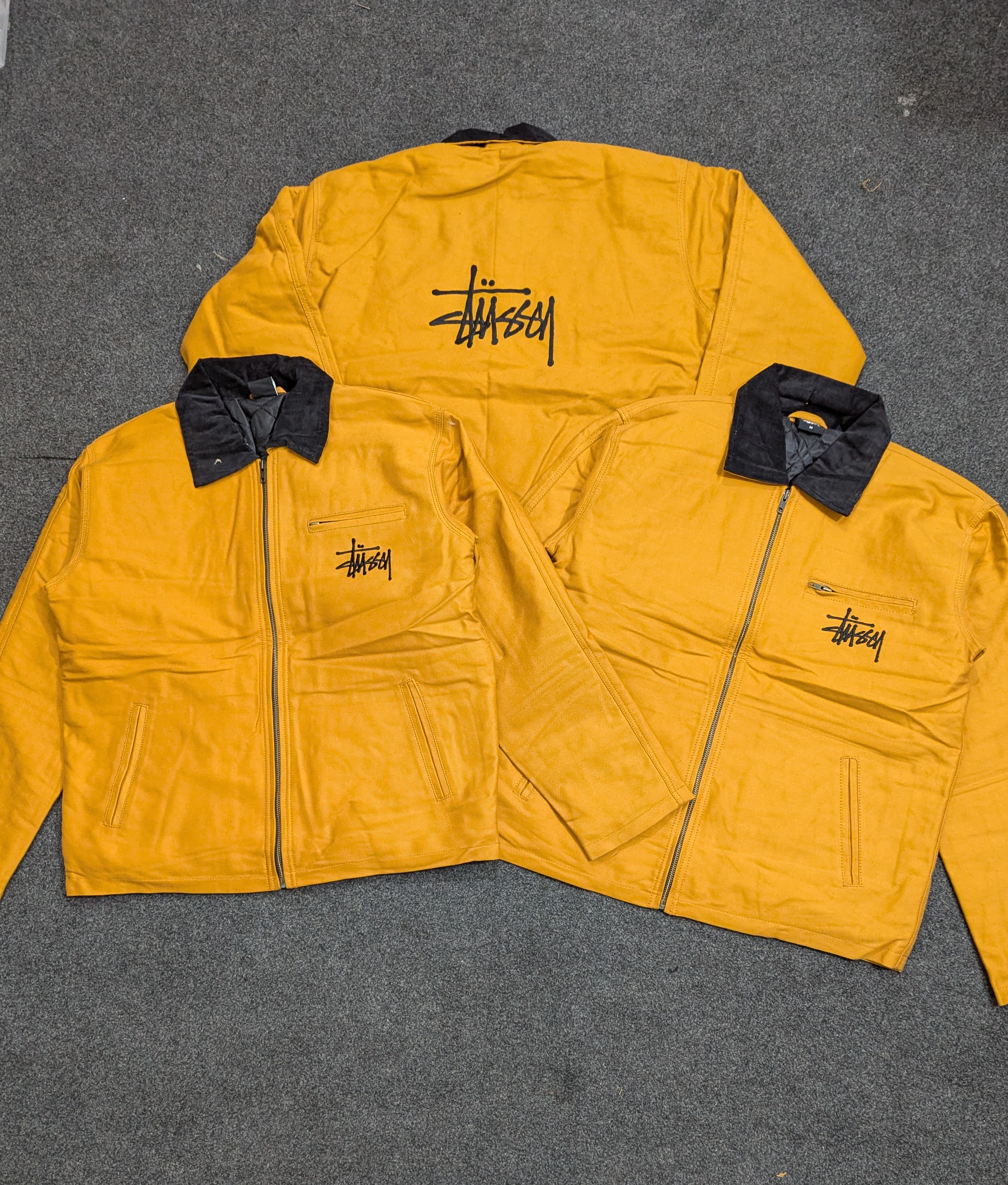 Stussy Tan Detroit Rework Style Jackets, Stussy Embroidery (front & back), (SE-011), 9 pcs