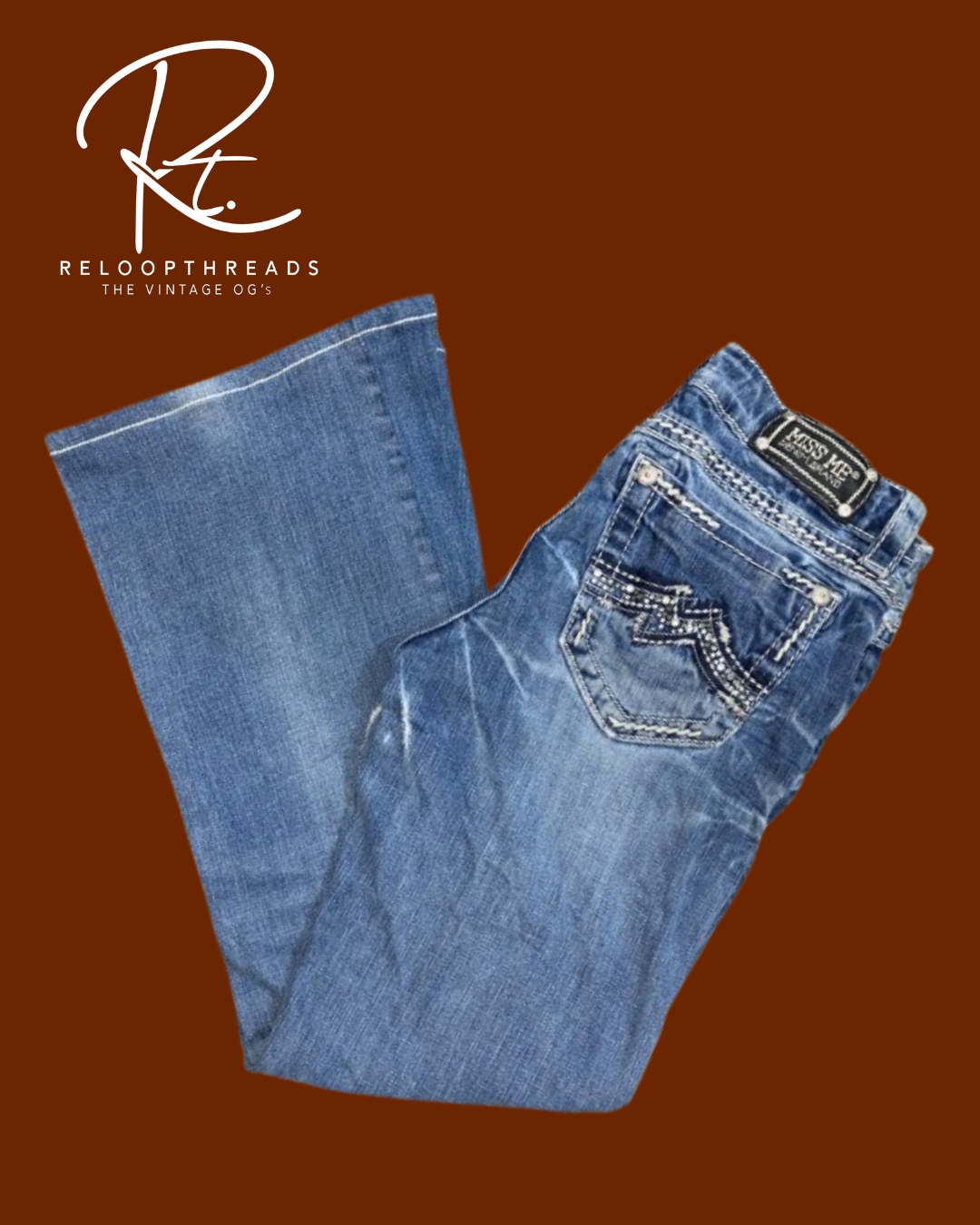 Upcycled Miss Me Flared Jeans - Mixed Colors & Siz..