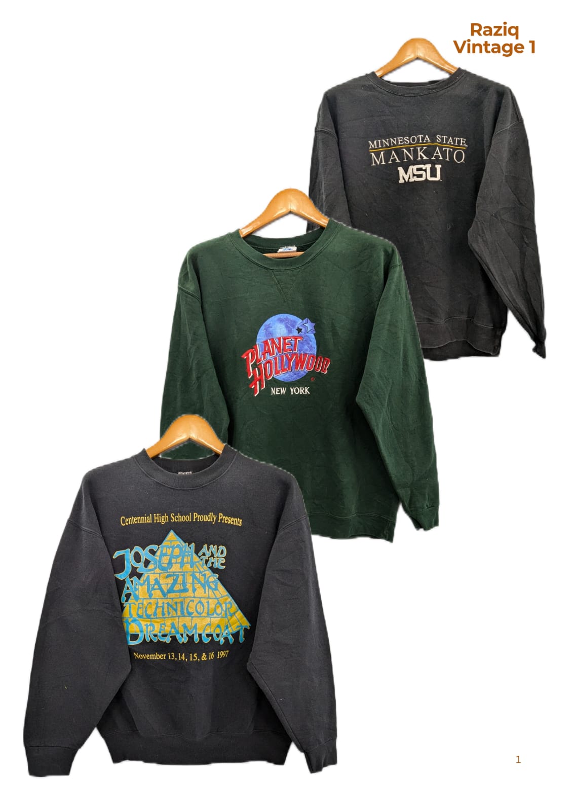 💥 RV1839 Writing Printed Sweatshirts
