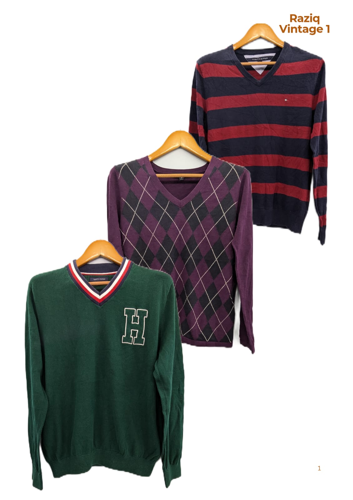 💥 RV1852 Tommy Hilfiger Ve- neck Knitwear