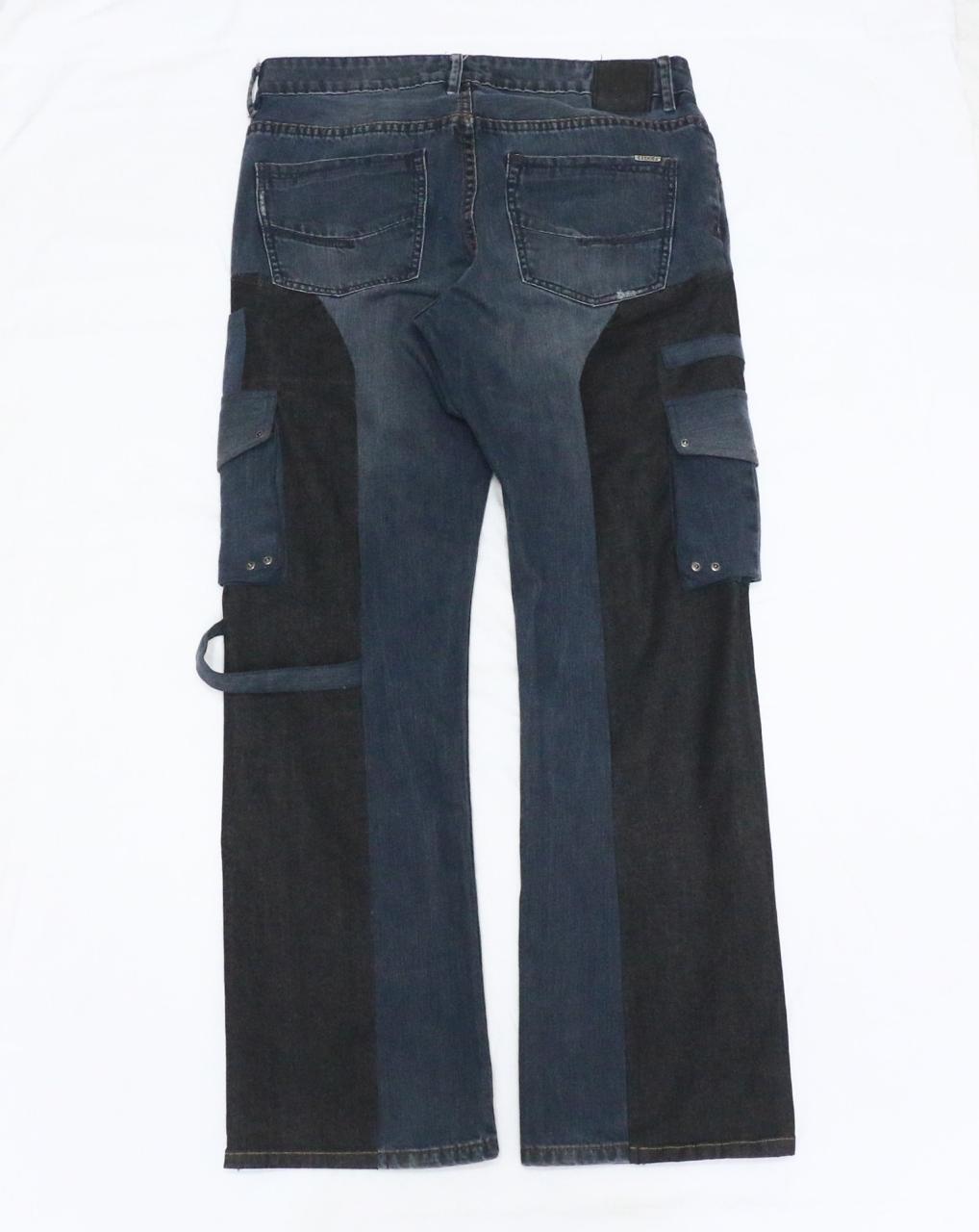 CR1145 Upcycled Cargo Panel Denim-Hosen