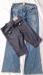 CR5997 Vintage True Religion Flare / Straight Jeans