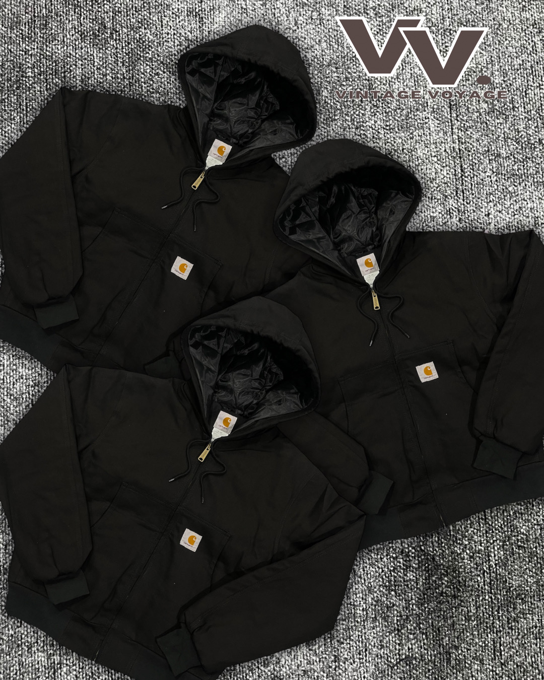 Carhartt überarbeiteter Stil schwarze aktive Jacken #22126