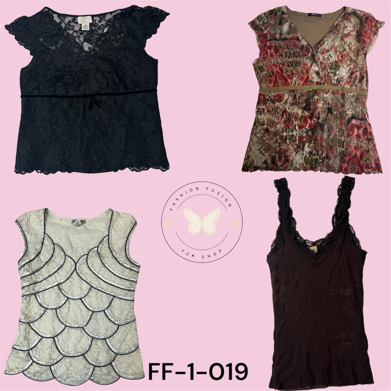 • Mesh and poly Tops for Women – Latest Styles (FF-1-019) pcs 36