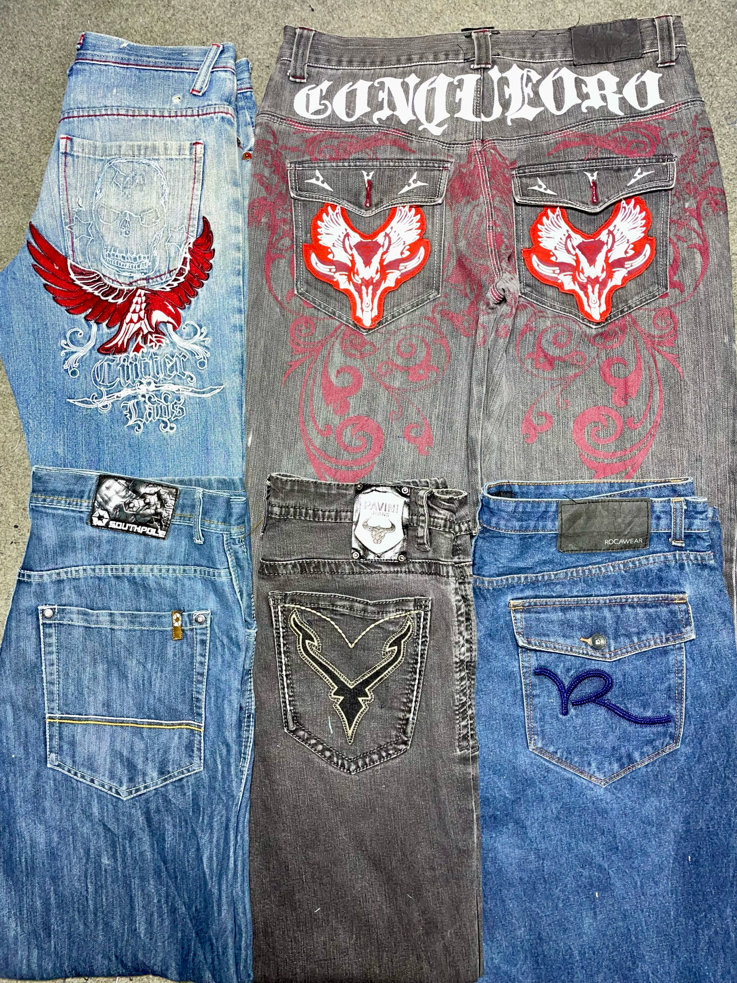 HipHop Baggy jeans Embroidered