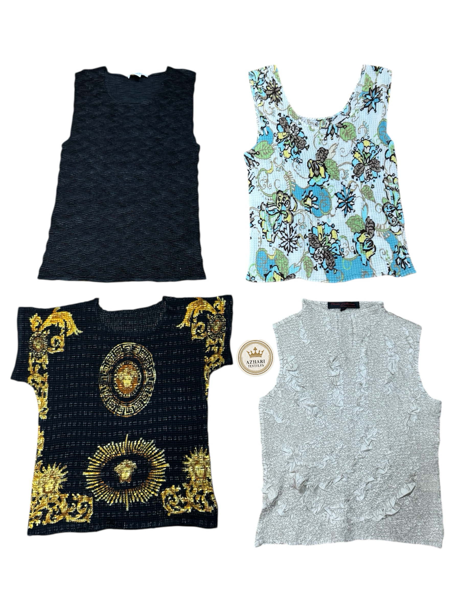 Y2K Multi colour Crinkle Tops