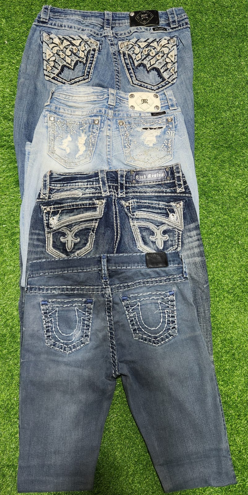Miss Me, True Religion, Rock Revival Mix Jeans