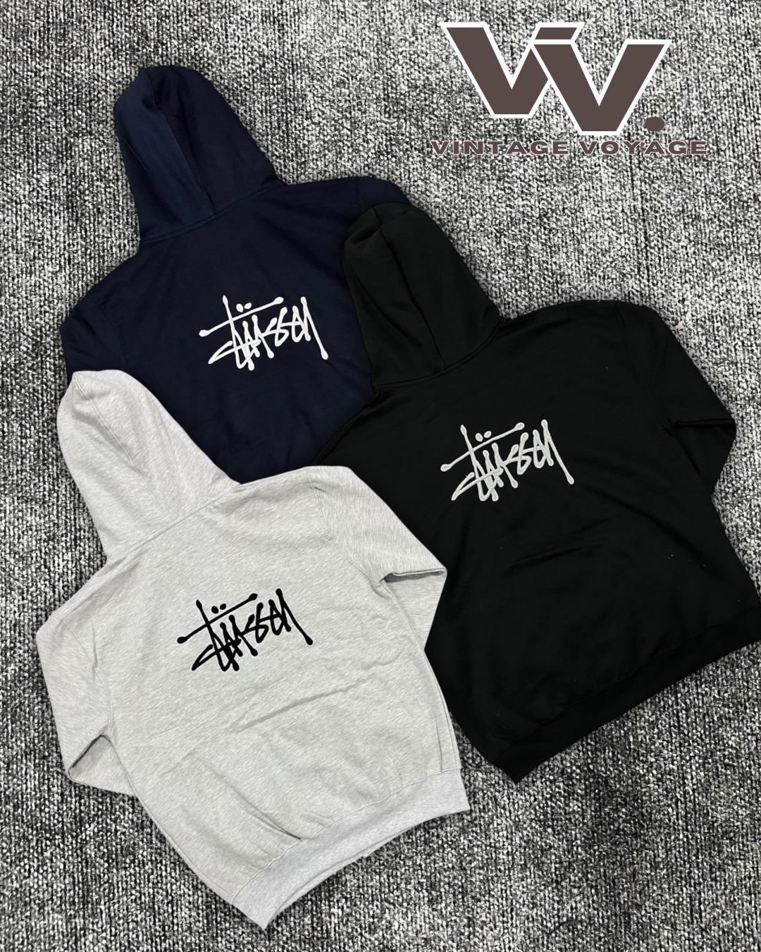 Stussy reworked style mix colour zipper hoodie #22126