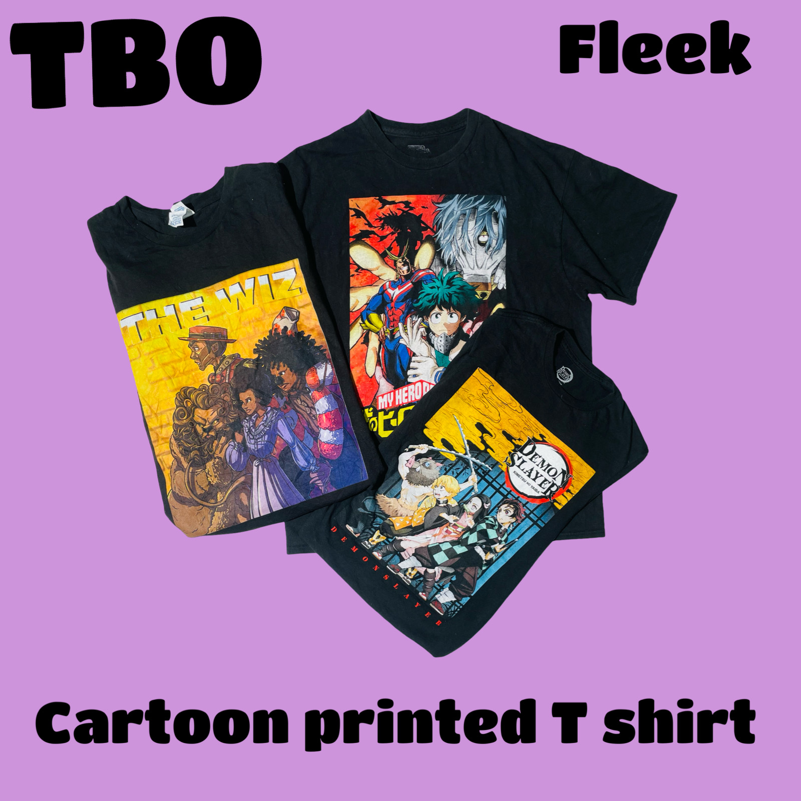 Cartoon printed T shirt