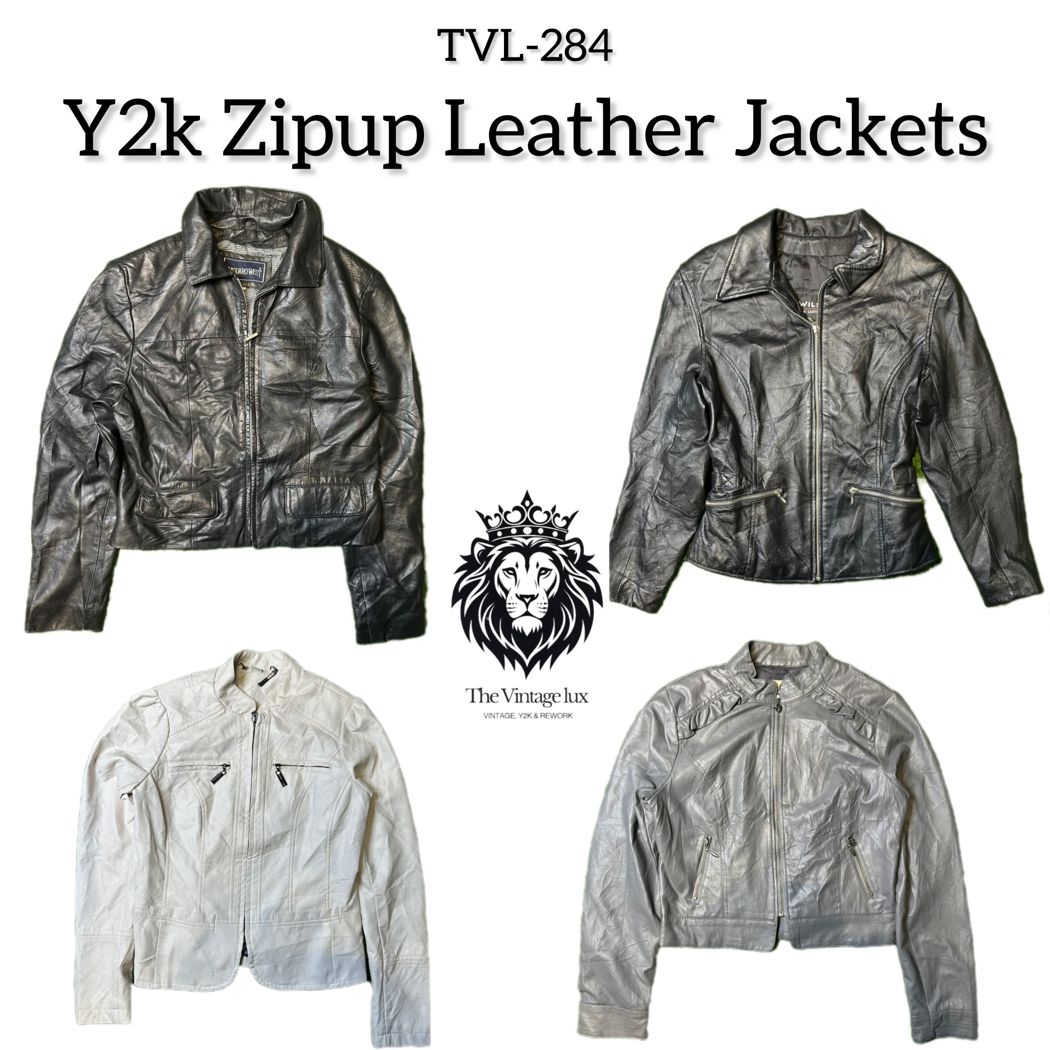 Y2k Zipup Leather Jackets (TVL-284)