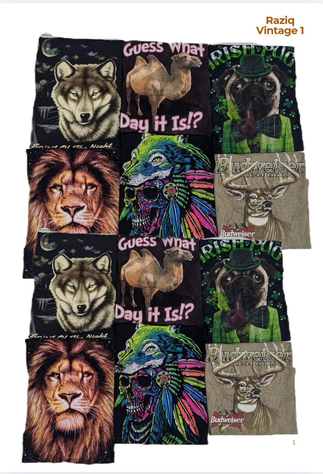 💥 RV1860 T-shirts imprimés animaux