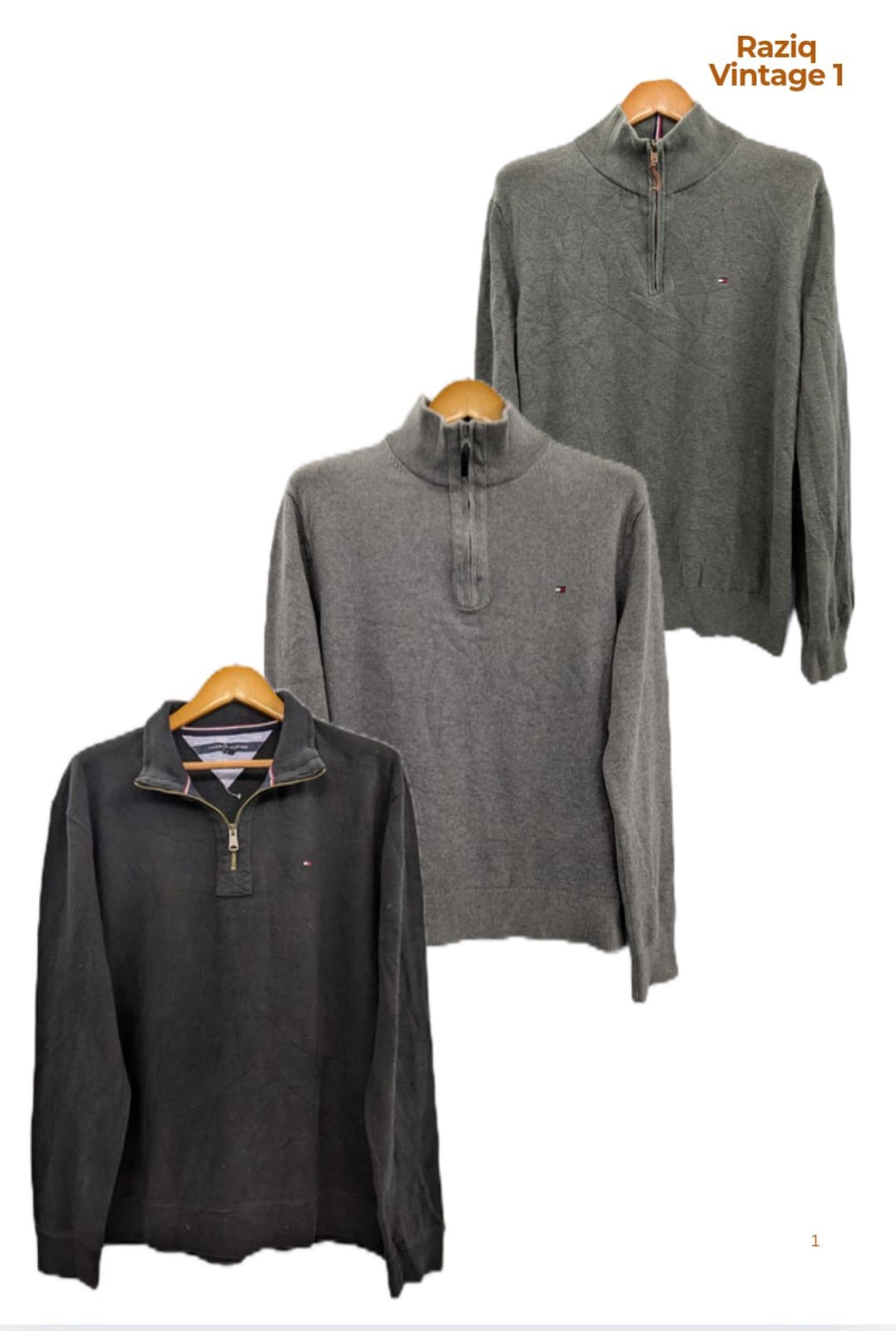 💥 RV1867 Tommy Hilfiger 1/4 Zip Knitwear