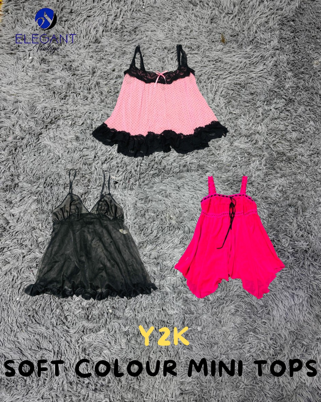 Y2K Soft Colour Mini Tops - EV2182