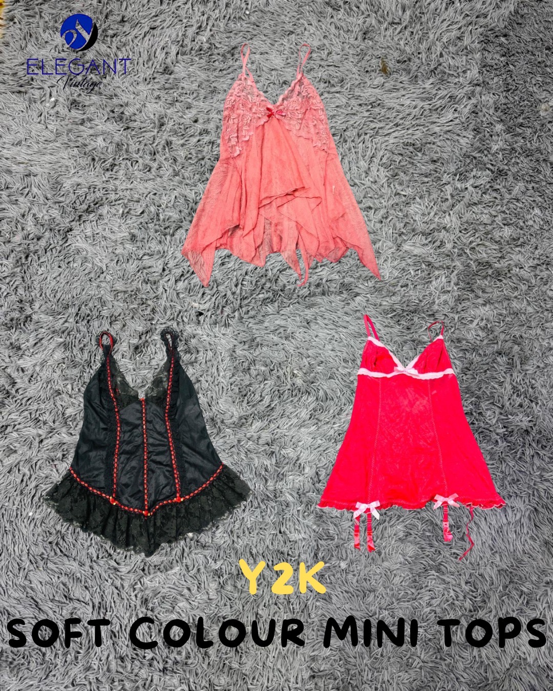 Y2K Soft Colour Mini Tops - EV2186