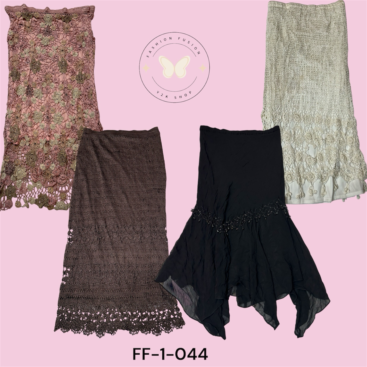 Chic All-Over Printed Polyrock für moderne Frauen (FF-1-044)