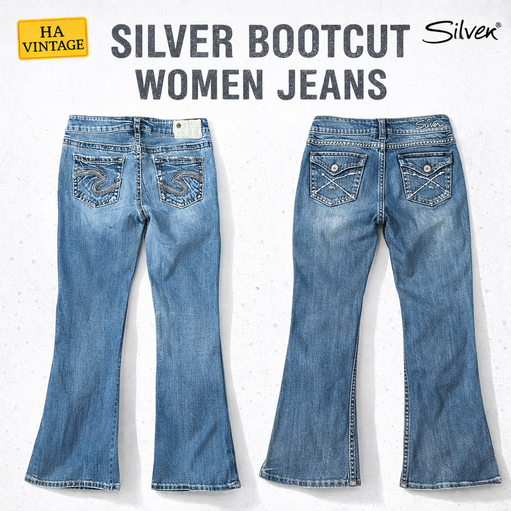 Jeans Silver Bootcut Donna Y2K